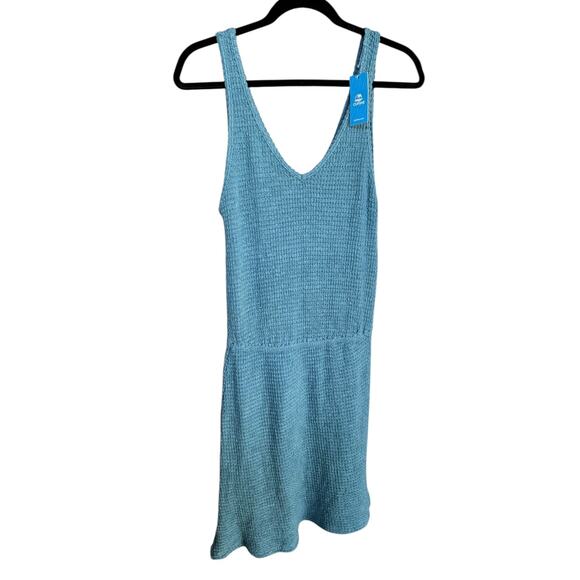 NWT Cupshe Tropical Sun Blue Cover-Up Mini Dress Size Small - Picture 5 of 6
